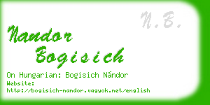 nandor bogisich business card